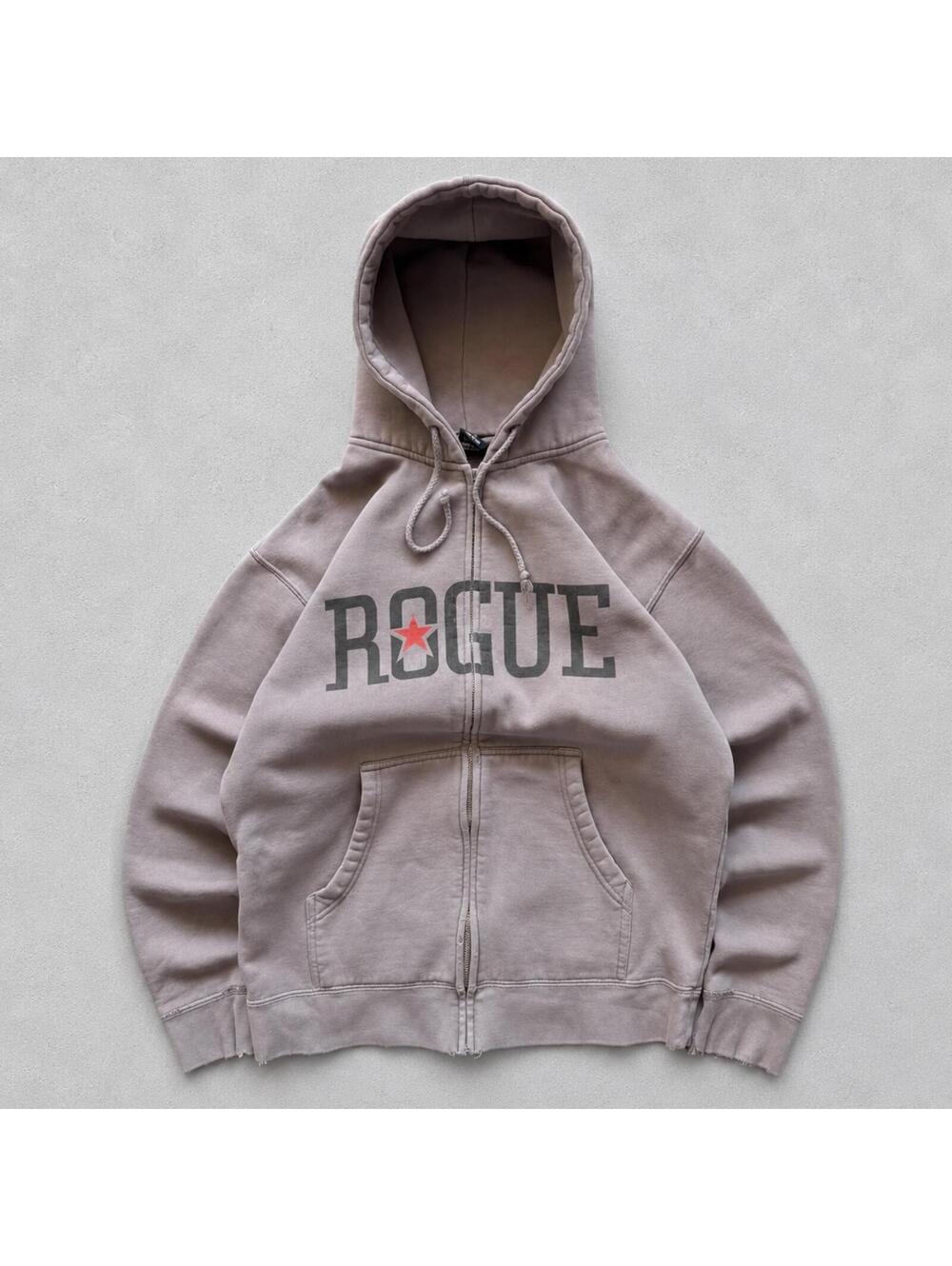Vintage Y2K Rogue Brewery Skate Style Faded Distressed Spellout Hoodie